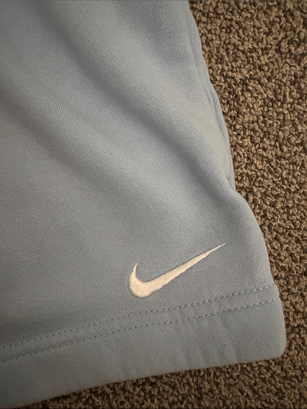 Nike Women's Light Blue Elastic Waist Athletic Shorts - Picture 3 of 4